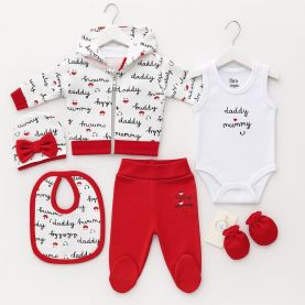 6-delni set"I LOVE YOU" crvena 56