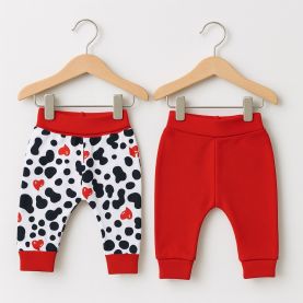 Pantalonice dezen 2/1-teget-crvena
