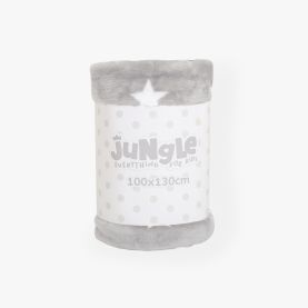 Jungle Bebi ćebe zvezdica siva 100x130cm