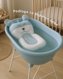 Podloga za kupanje-Plava-Bela