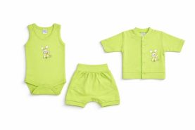 Bebi set kratak rukav zelena 68
