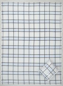 Prekrivači A-0275 plava-bela 170x120 cm
