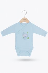 Bebi bodi preklop dug rukav štampa "R1"-Mint