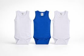 Bebi bodi 3-pack-bela-tamno plava