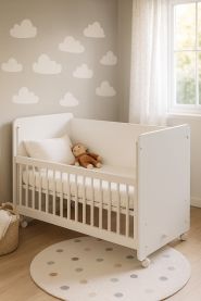 Krevetac za bebe beli 