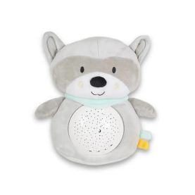Moni Toys Noćna lampa - bela buka i projektor Snuggly Raccoon
